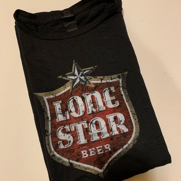 NWOT WOMEN’S DISTRESSED LONE STAR BEER GRAPHIC T-SHIRT. - Picture 1 of 16